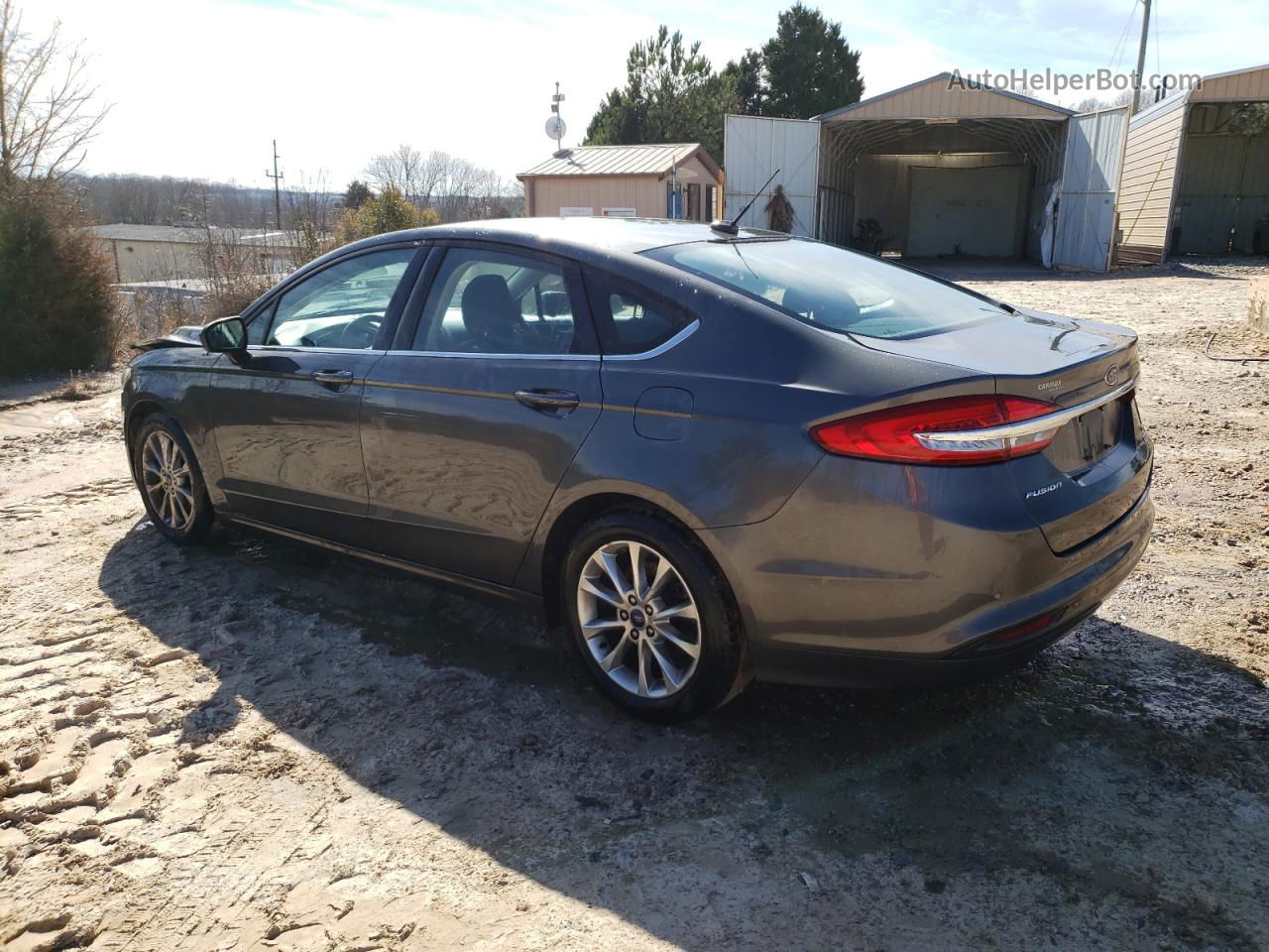 2017 Ford Fusion Se Gray vin: 3FA6P0HD1HR262110