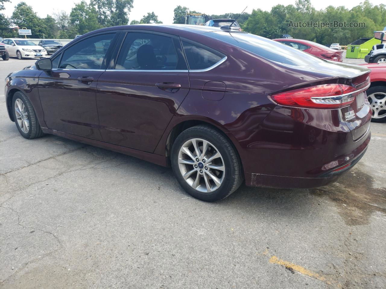 2017 Ford Fusion Se Maroon vin: 3FA6P0HD1HR293065