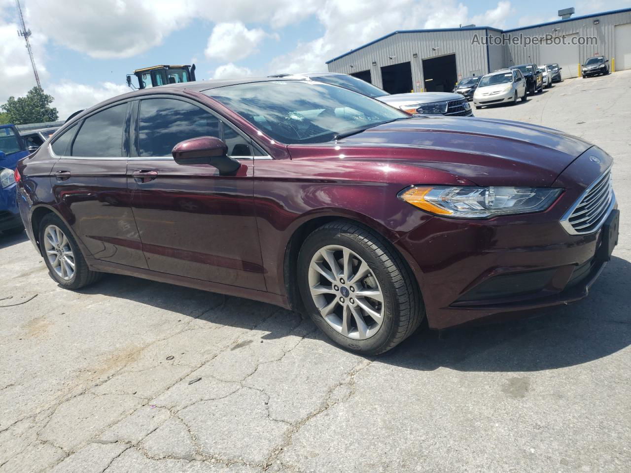 2017 Ford Fusion Se Maroon vin: 3FA6P0HD1HR293065