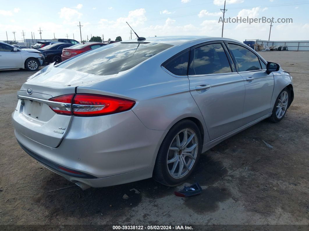 2017 Ford Fusion Se Gray vin: 3FA6P0HD1HR299061