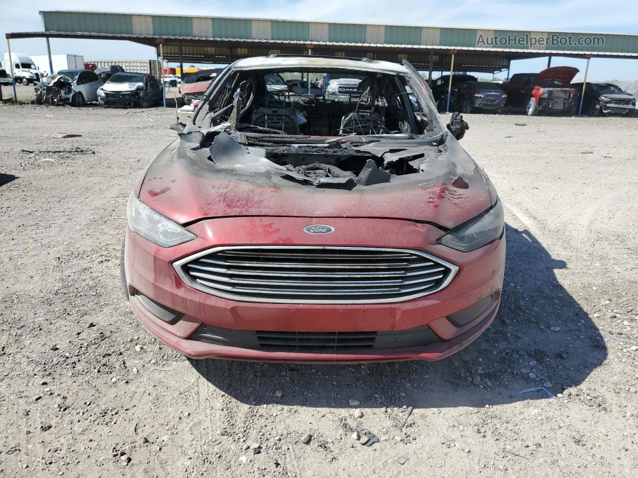 2017 Ford Fusion Se Red vin: 3FA6P0HD1HR343446