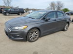 2017 Ford Fusion Se Gray vin: 3FA6P0HD1HR365639