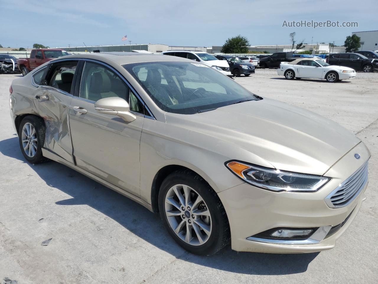 2017 Ford Fusion Se Tan vin: 3FA6P0HD1HR395837