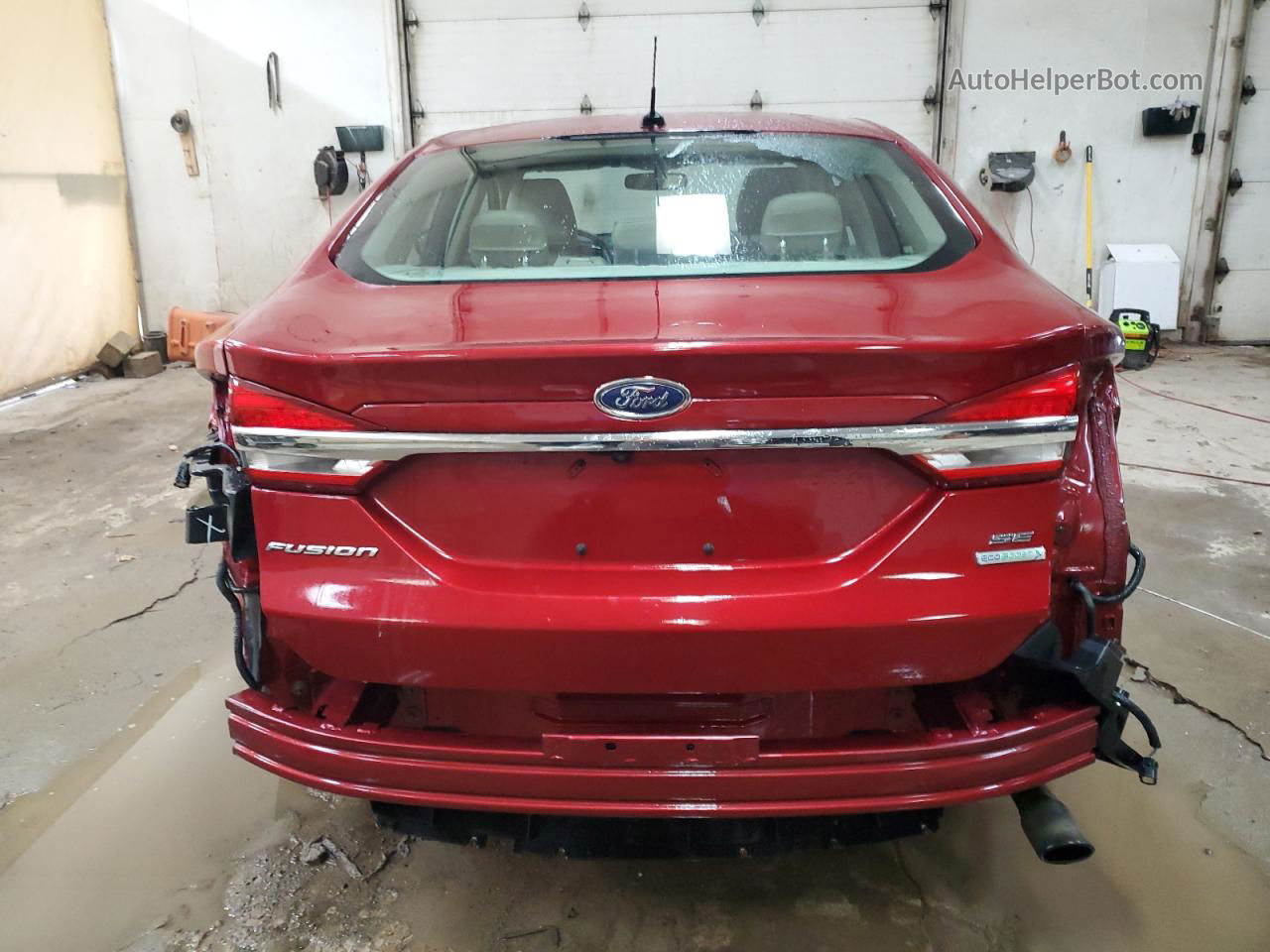 2018 Ford Fusion Se Burgundy vin: 3FA6P0HD1JR127084