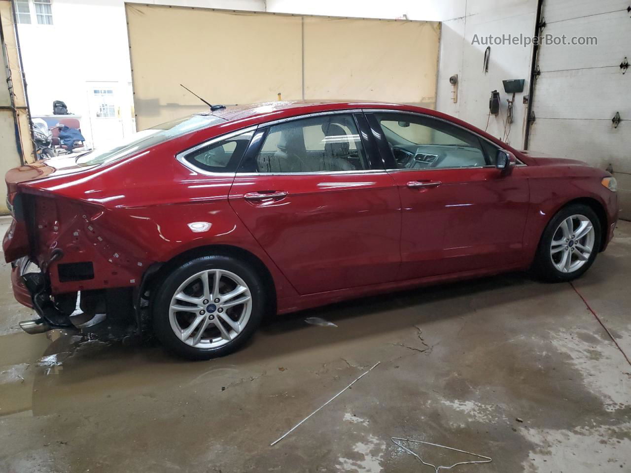 2018 Ford Fusion Se Burgundy vin: 3FA6P0HD1JR127084