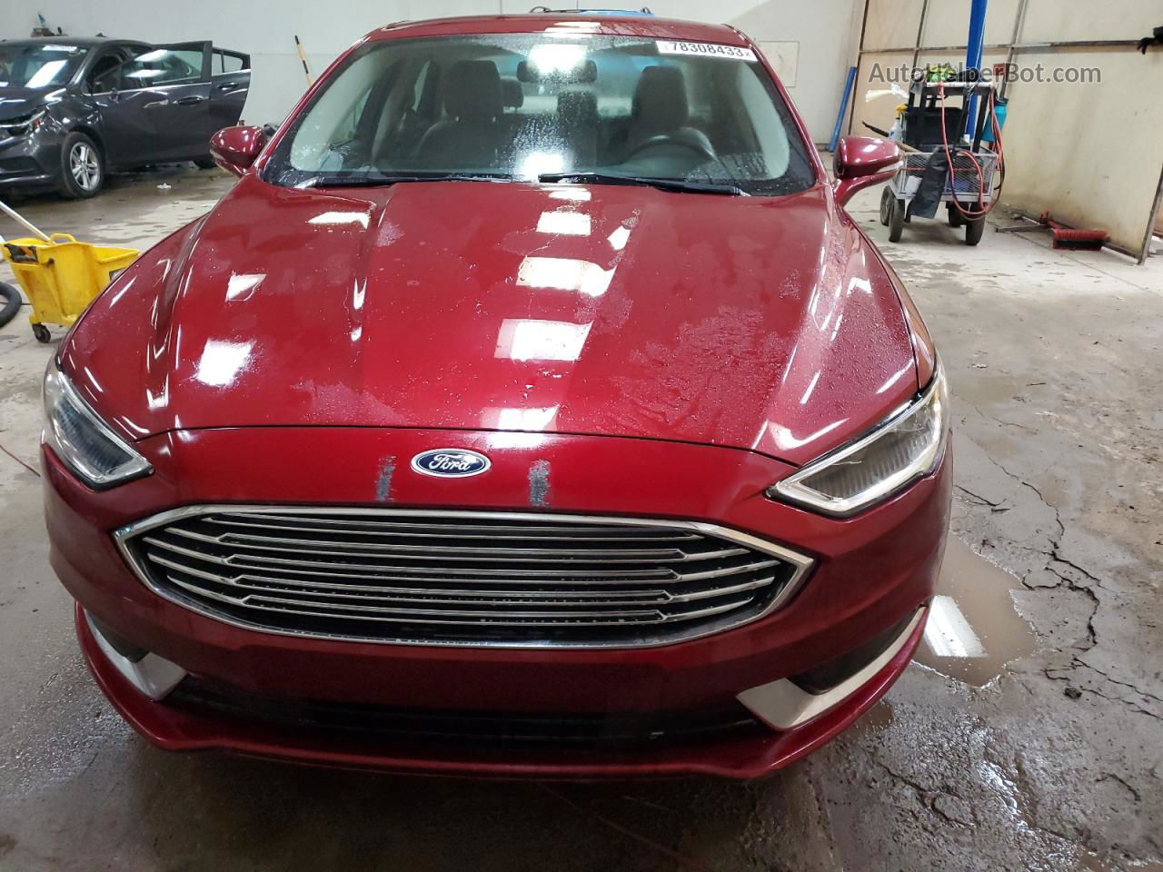 2018 Ford Fusion Se Burgundy vin: 3FA6P0HD1JR127084