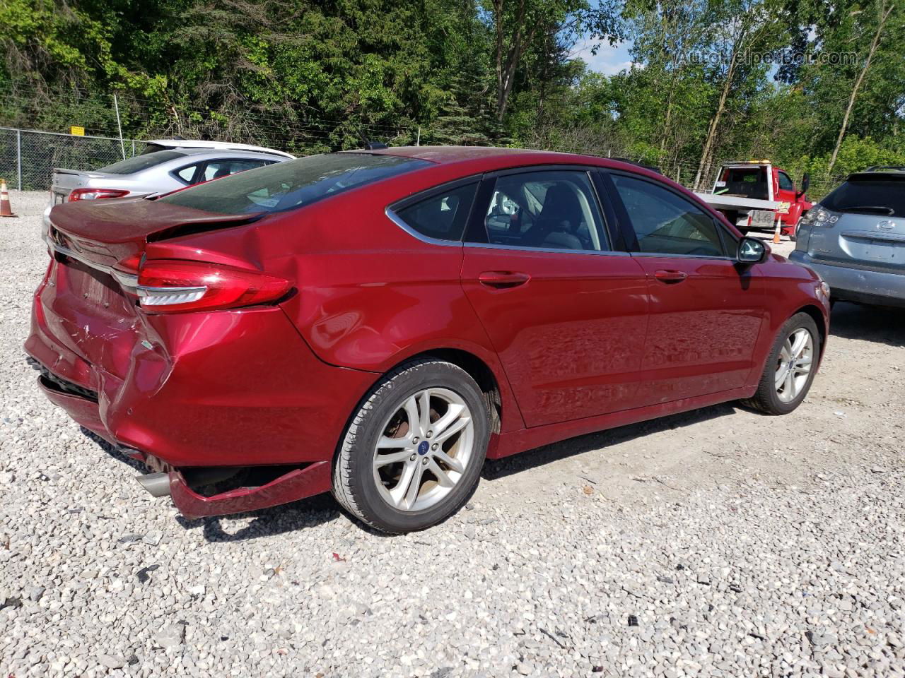 2018 Ford Fusion Se Красный vin: 3FA6P0HD1JR149103