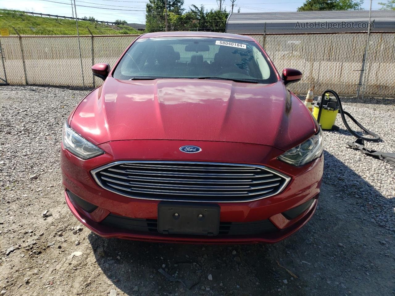 2018 Ford Fusion Se Красный vin: 3FA6P0HD1JR149103