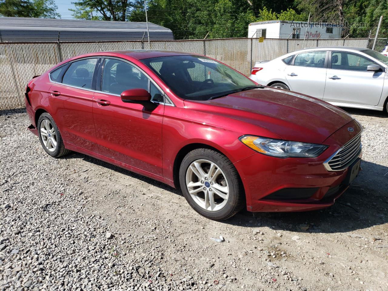 2018 Ford Fusion Se Красный vin: 3FA6P0HD1JR149103