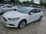 2018 Ford Fusion Se White vin: 3FA6P0HD1JR160330