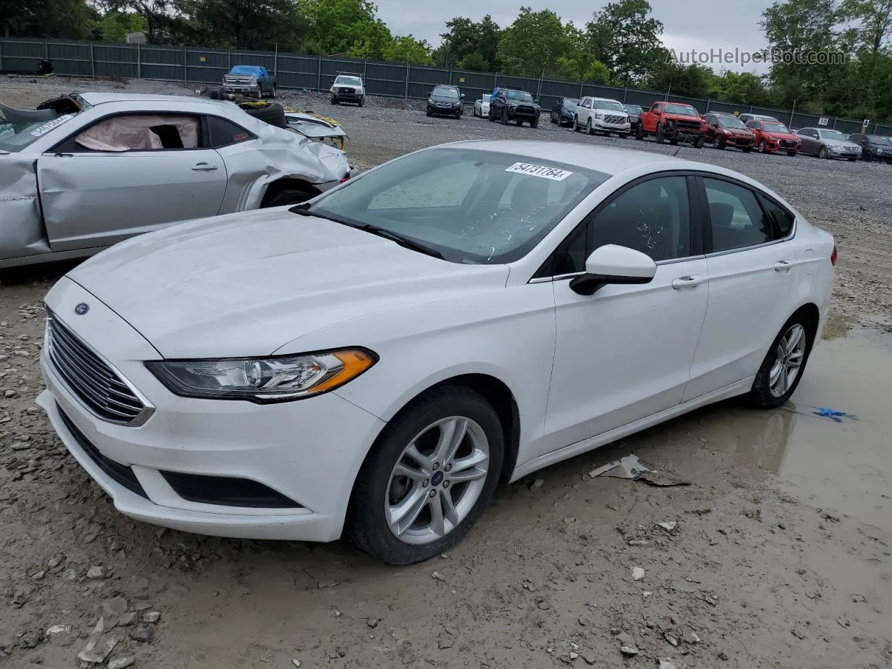 2018 Ford Fusion Se White vin: 3FA6P0HD1JR160330