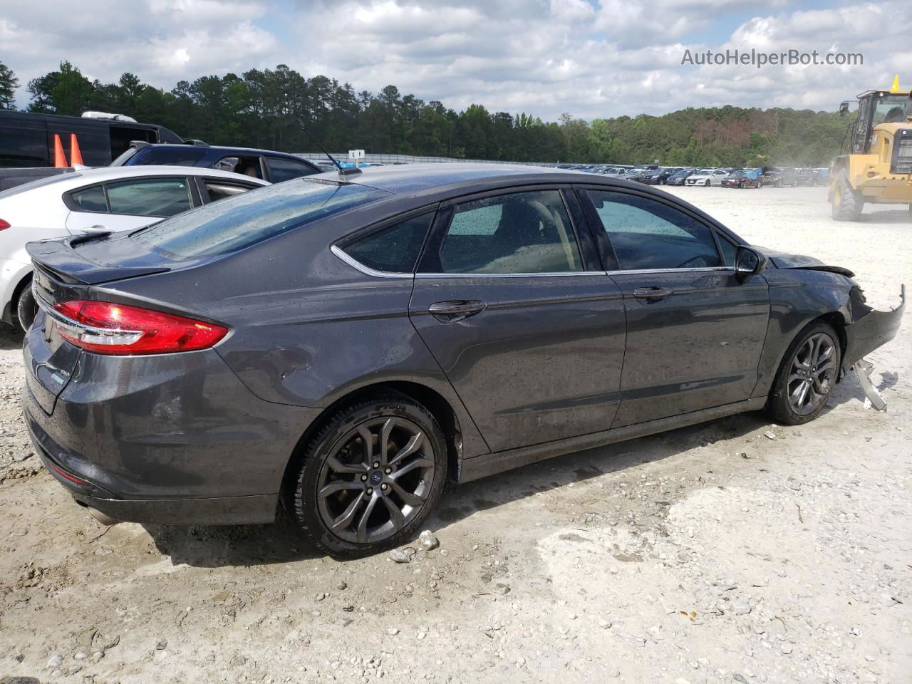 2018 Ford Fusion Se Gray vin: 3FA6P0HD1JR164829