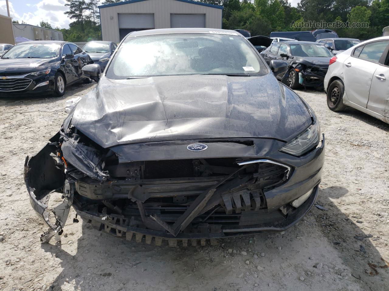 2018 Ford Fusion Se Gray vin: 3FA6P0HD1JR164829