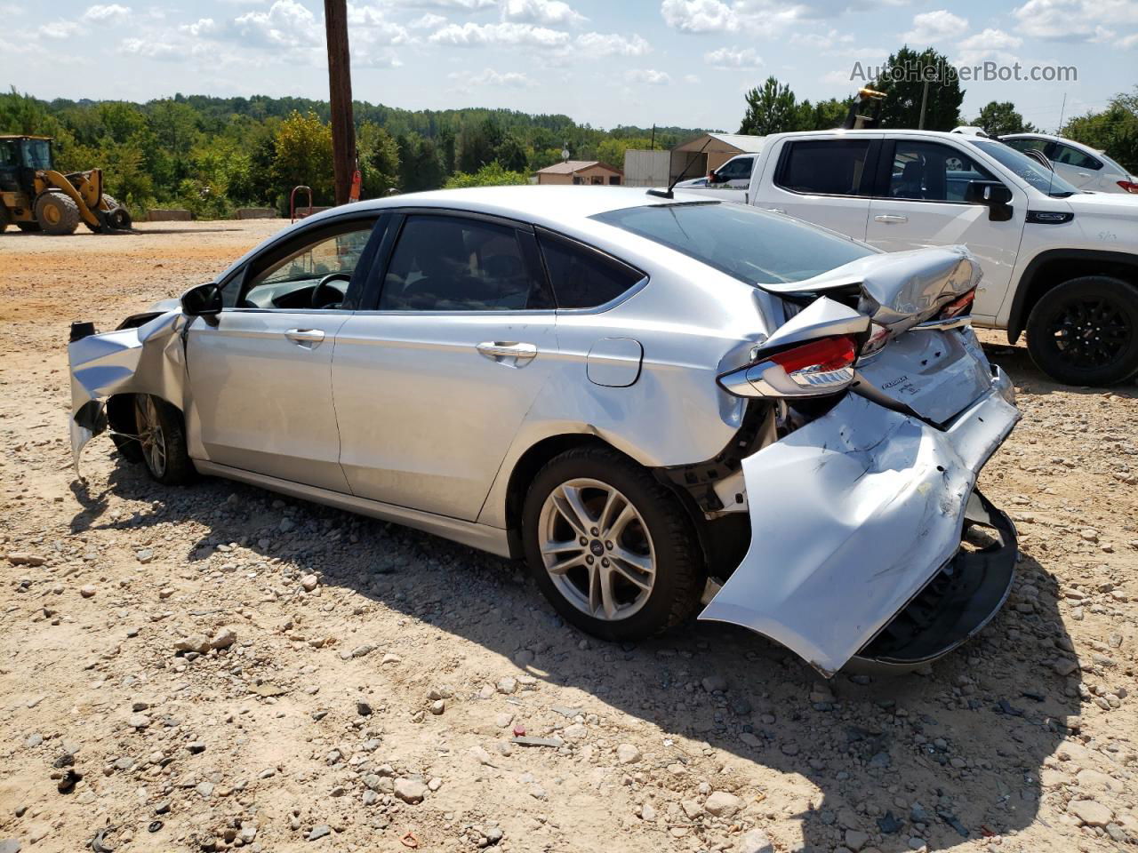 2018 Ford Fusion Se Silver vin: 3FA6P0HD1JR200387