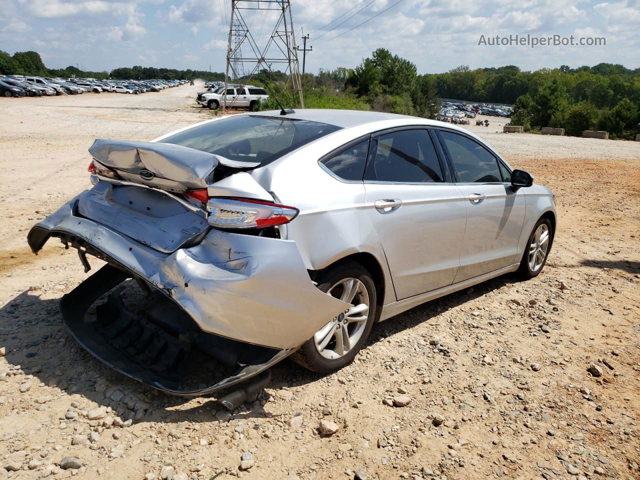 2018 Ford Fusion Se Silver vin: 3FA6P0HD1JR200387