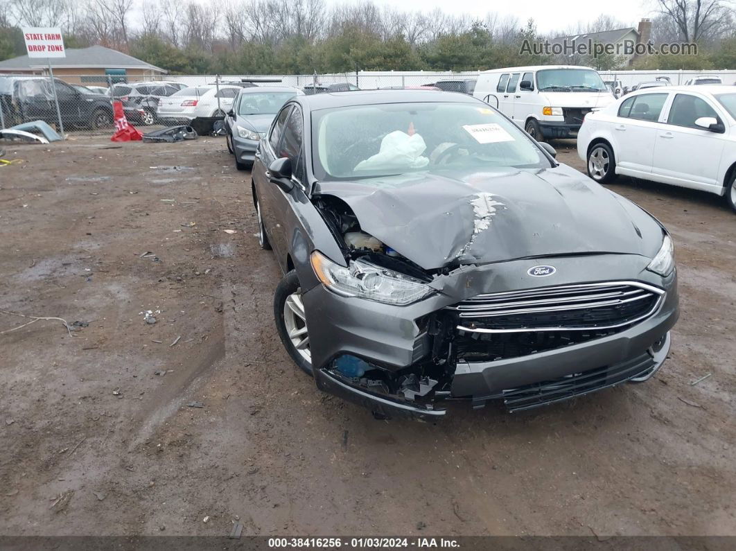 2018 Ford Fusion Se Gray vin: 3FA6P0HD1JR259326