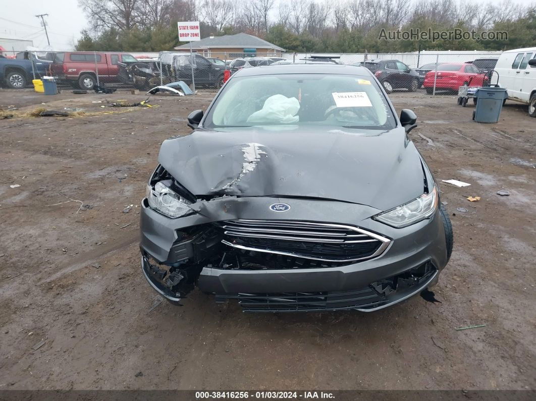 2018 Ford Fusion Se Gray vin: 3FA6P0HD1JR259326