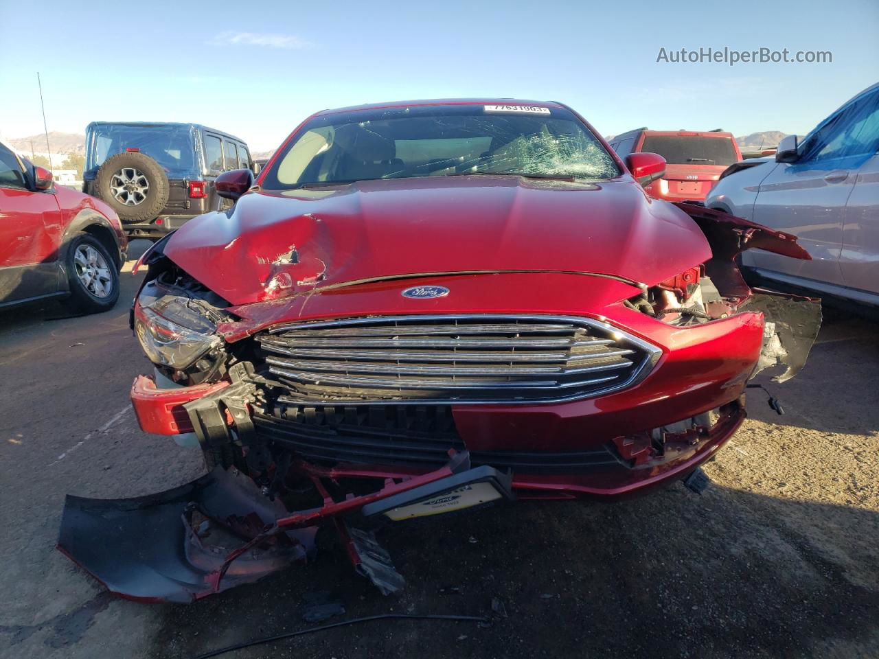 2018 Ford Fusion Se Red vin: 3FA6P0HD1JR260718