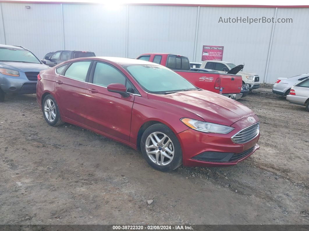 2018 Ford Fusion Se Red vin: 3FA6P0HD1JR267054