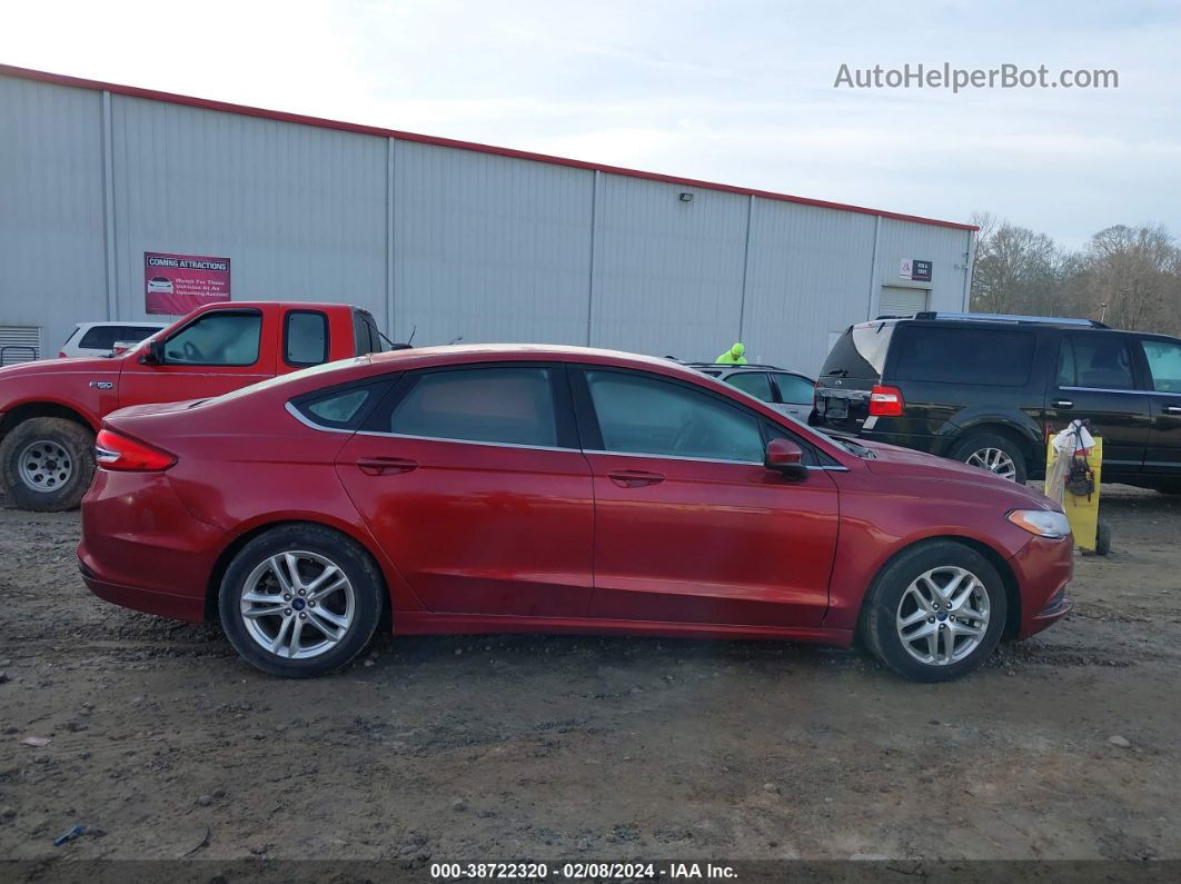 2018 Ford Fusion Se Red vin: 3FA6P0HD1JR267054