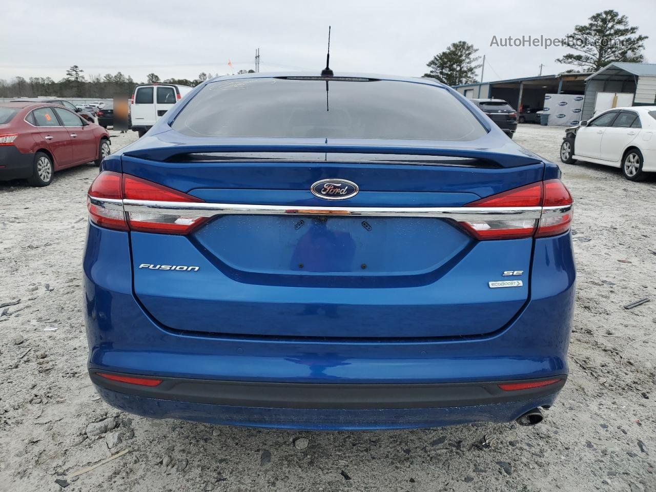 2018 Ford Fusion Se Blue vin: 3FA6P0HD1JR283318