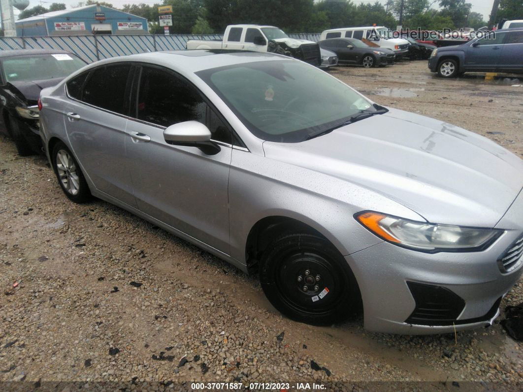 2019 Ford Fusion Se Silver vin: 3FA6P0HD1KR108357