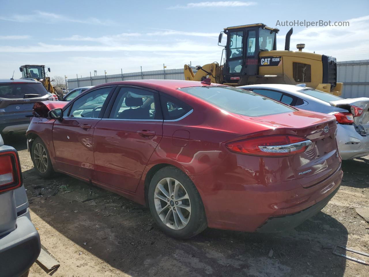 2019 Ford Fusion Se Red vin: 3FA6P0HD1KR110724