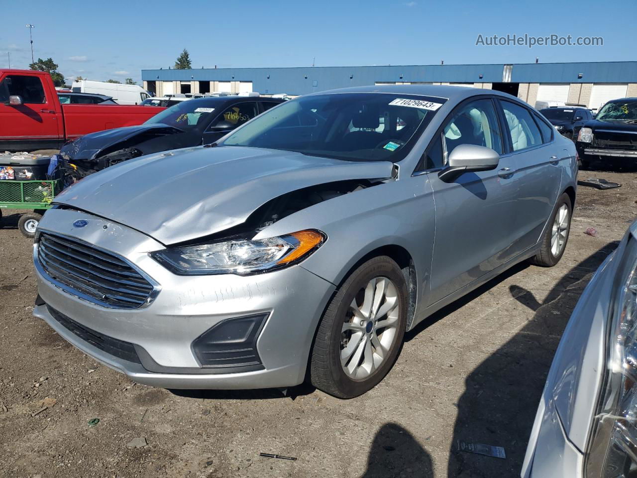 2019 Ford Fusion Se Silver vin: 3FA6P0HD1KR217563