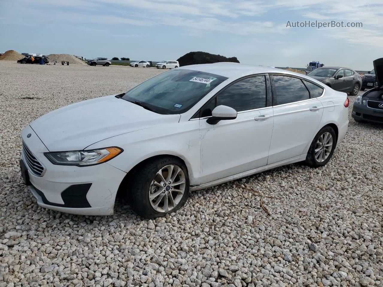 2019 Ford Fusion Se White vin: 3FA6P0HD1KR231608