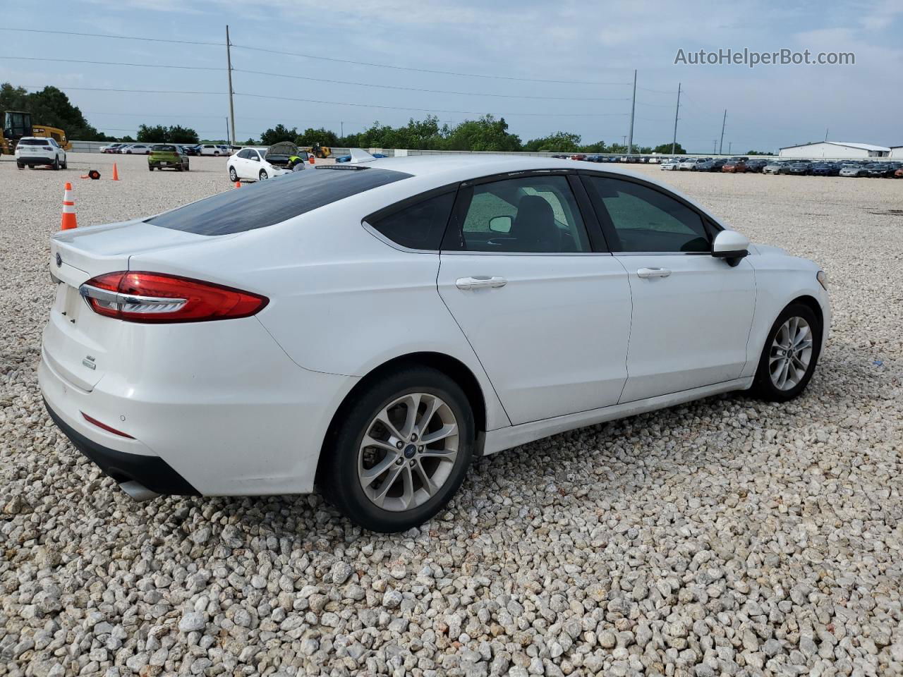 2019 Ford Fusion Se White vin: 3FA6P0HD1KR231608