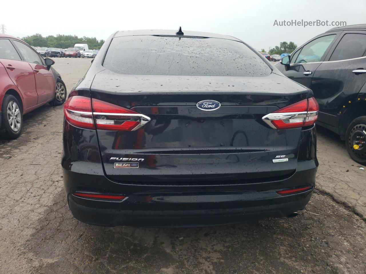 2019 Ford Fusion Se Black vin: 3FA6P0HD1KR247730