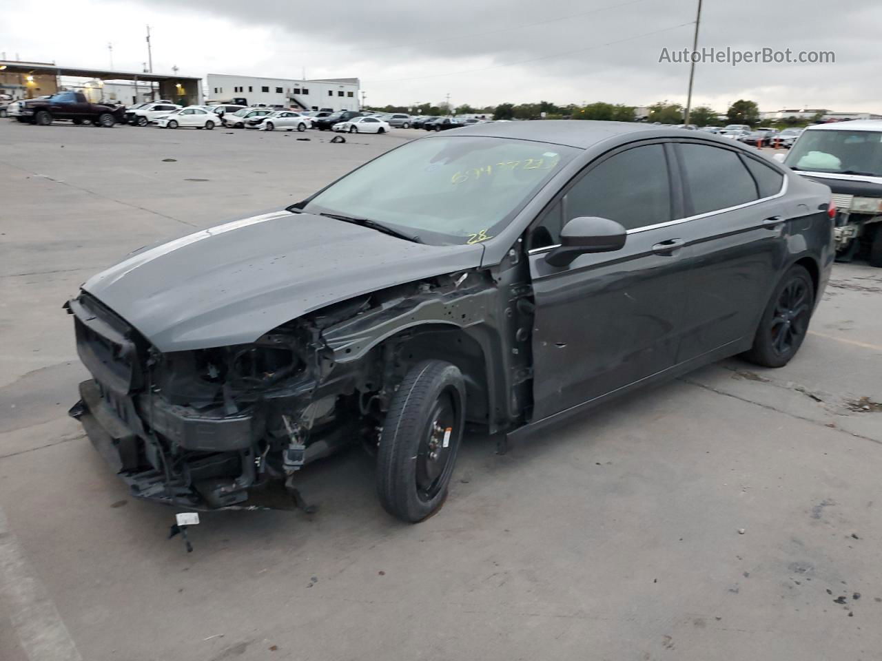 2019 Ford Fusion Se Gray vin: 3FA6P0HD1KR250496