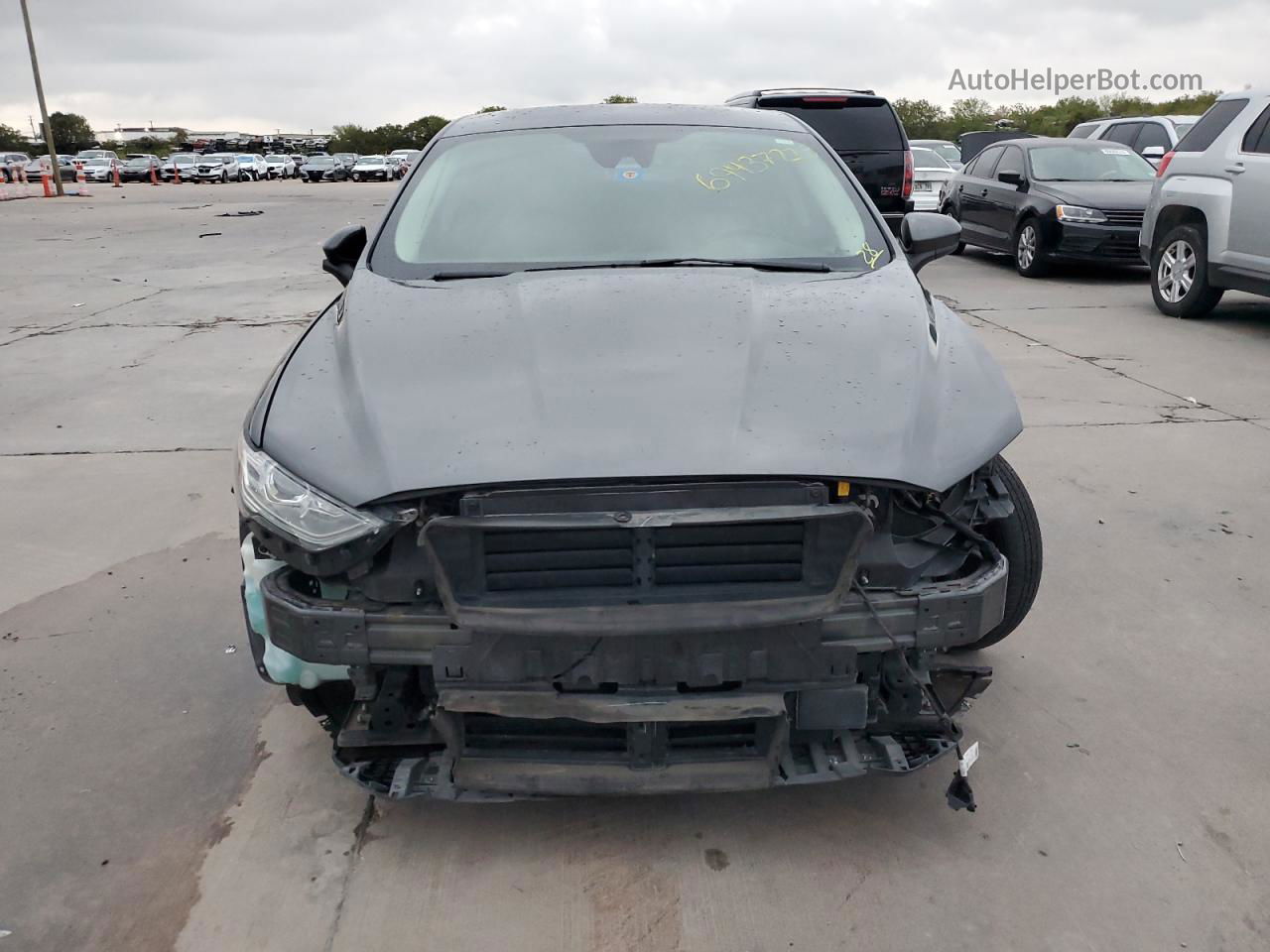 2019 Ford Fusion Se Gray vin: 3FA6P0HD1KR250496