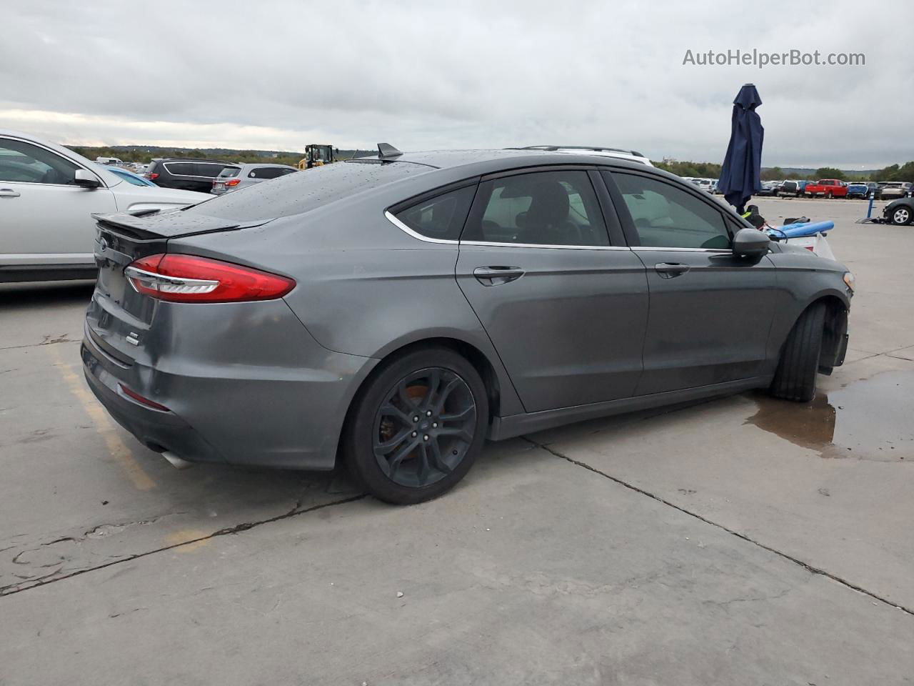 2019 Ford Fusion Se Gray vin: 3FA6P0HD1KR250496