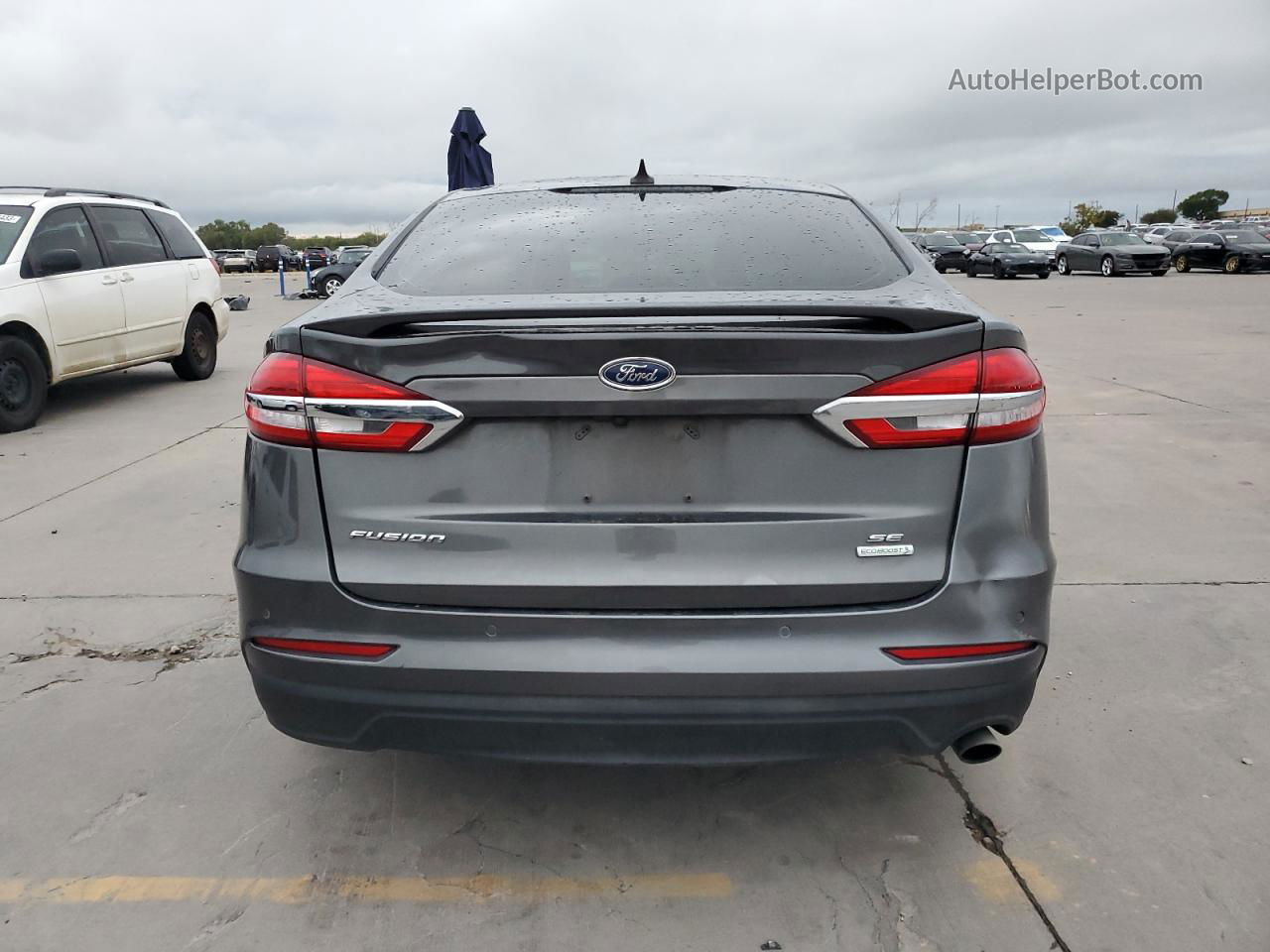 2019 Ford Fusion Se Серый vin: 3FA6P0HD1KR250496