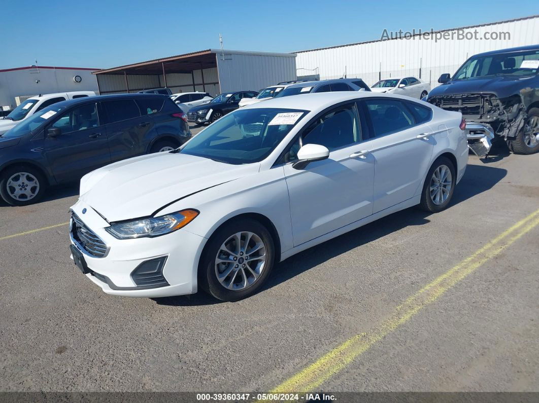 2019 Ford Fusion Se White vin: 3FA6P0HD1KR268853