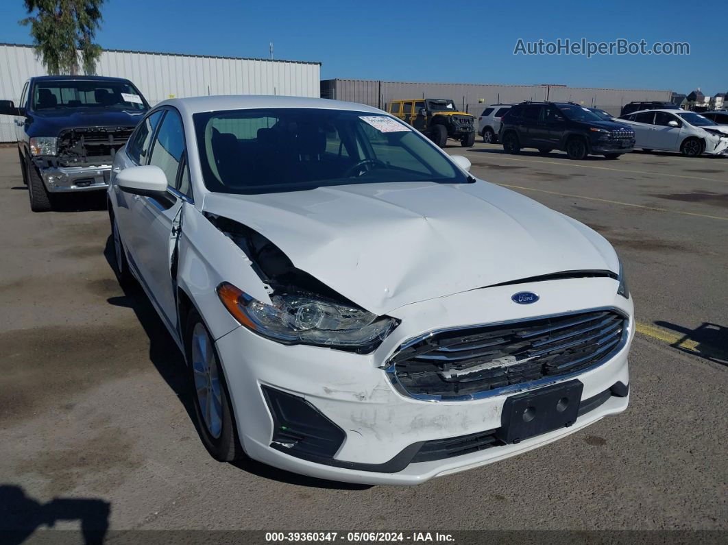 2019 Ford Fusion Se White vin: 3FA6P0HD1KR268853