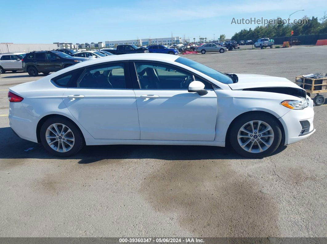 2019 Ford Fusion Se White vin: 3FA6P0HD1KR268853