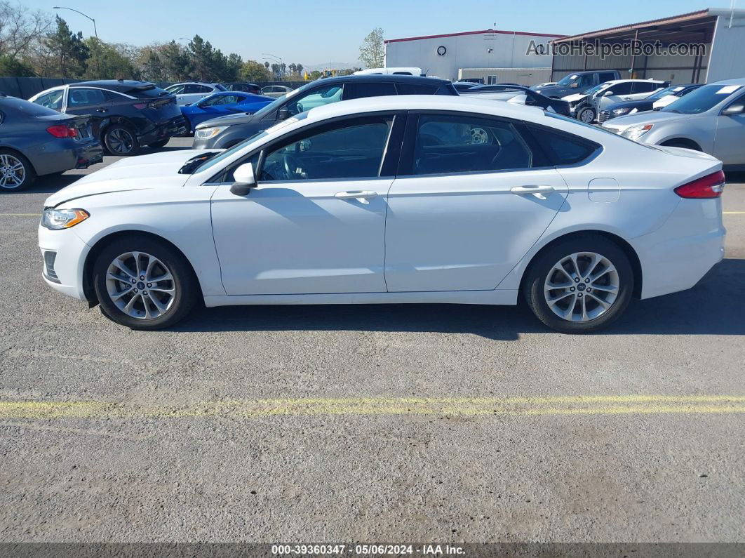 2019 Ford Fusion Se White vin: 3FA6P0HD1KR268853