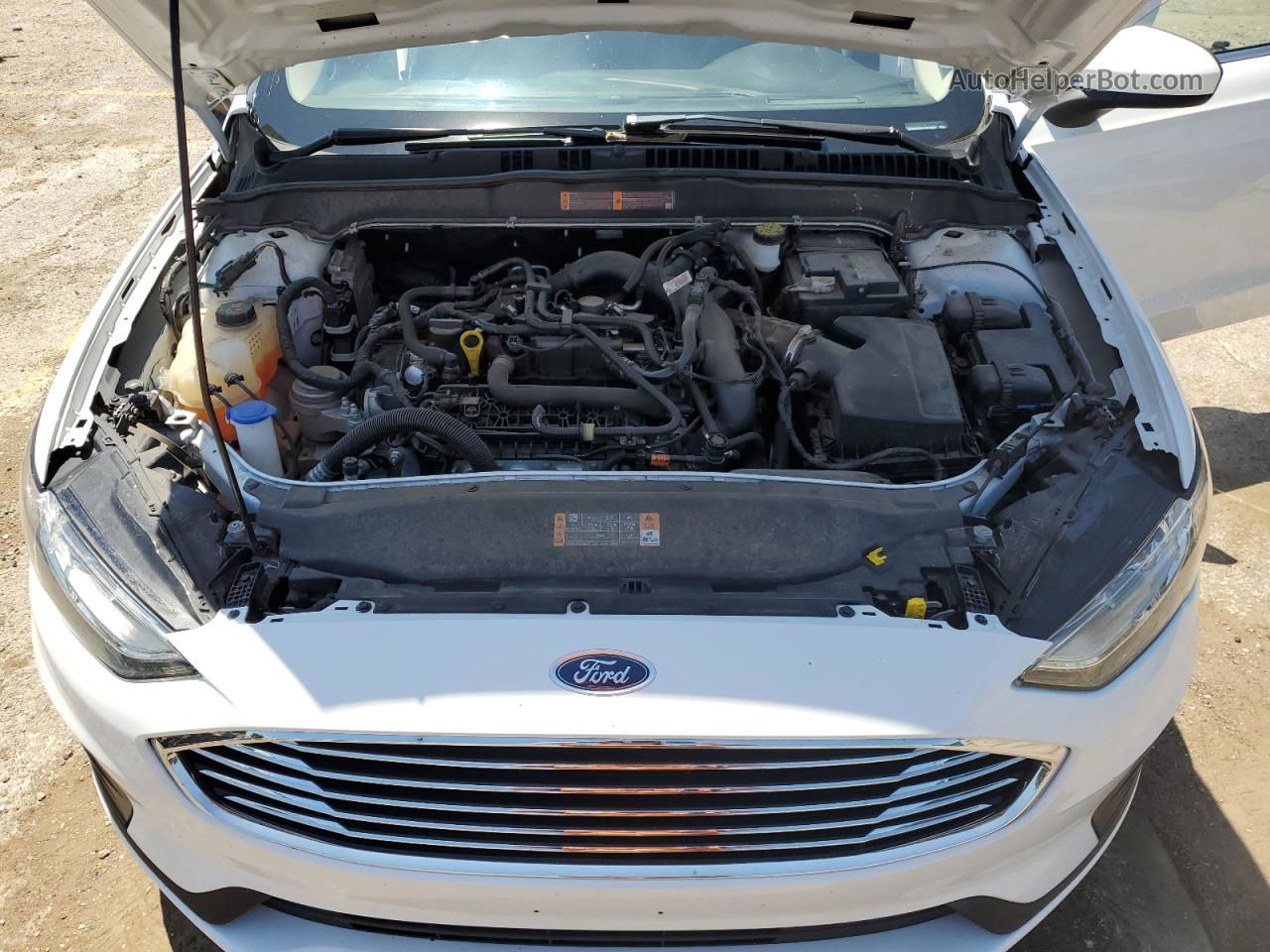 2020 Ford Fusion Se White vin: 3FA6P0HD1LR112605