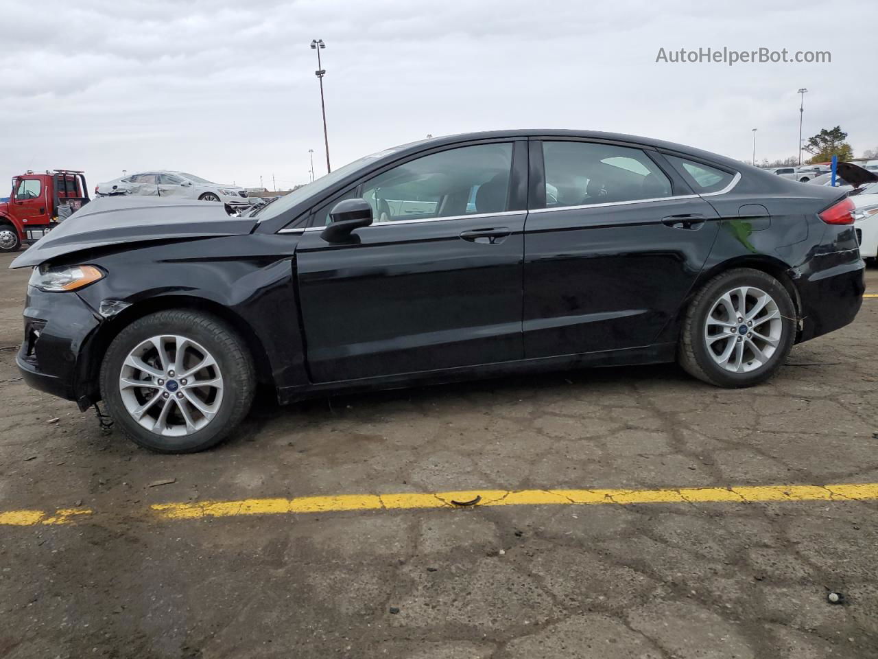 2020 Ford Fusion Se Black vin: 3FA6P0HD1LR124446