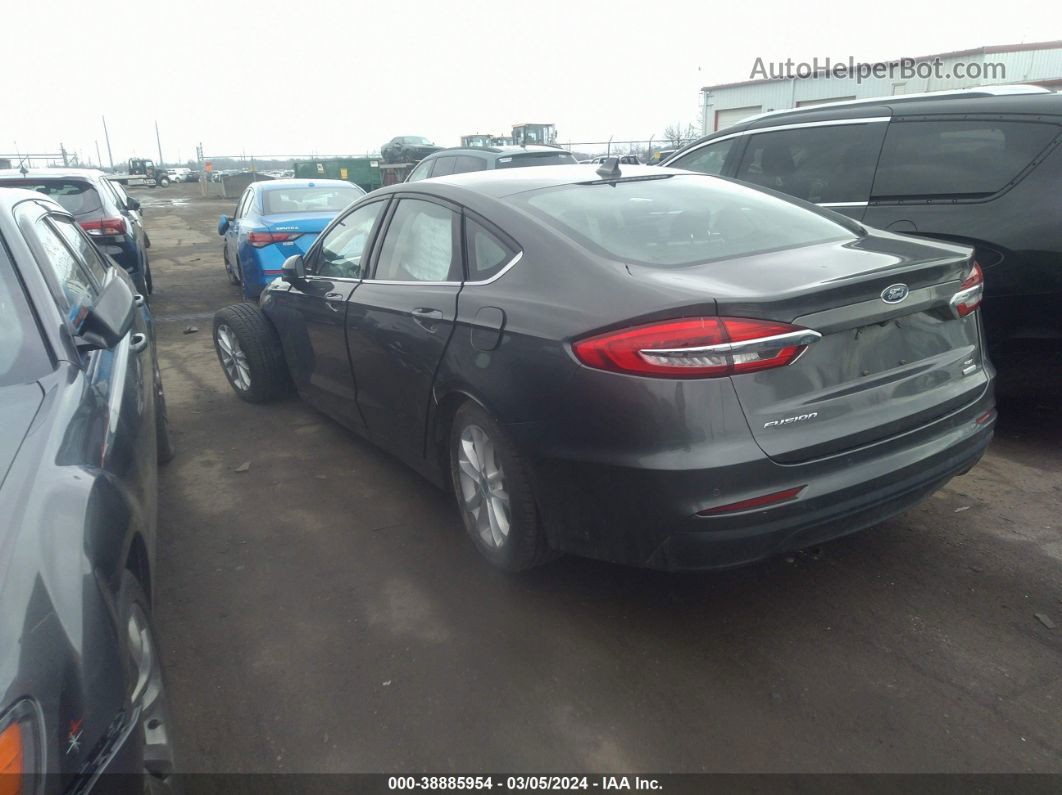 2020 Ford Fusion Se Gray vin: 3FA6P0HD1LR124687