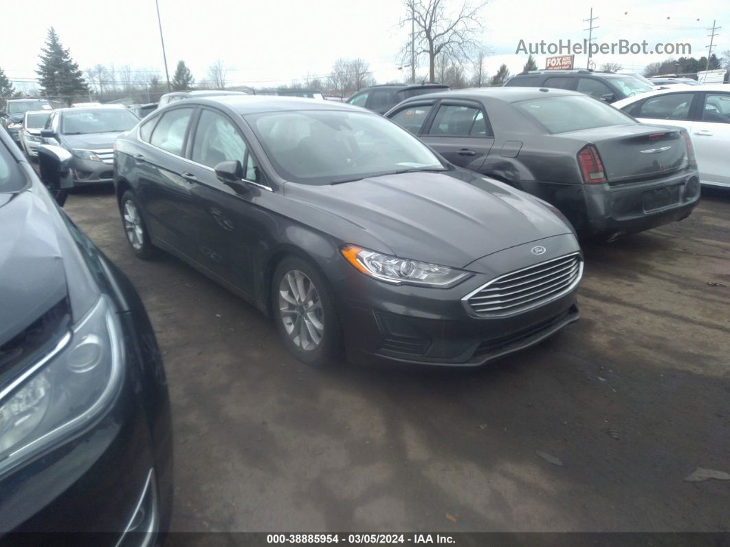 2020 Ford Fusion Se Gray vin: 3FA6P0HD1LR124687