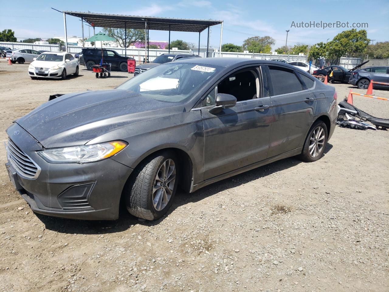 2020 Ford Fusion Se Серый vin: 3FA6P0HD1LR128898