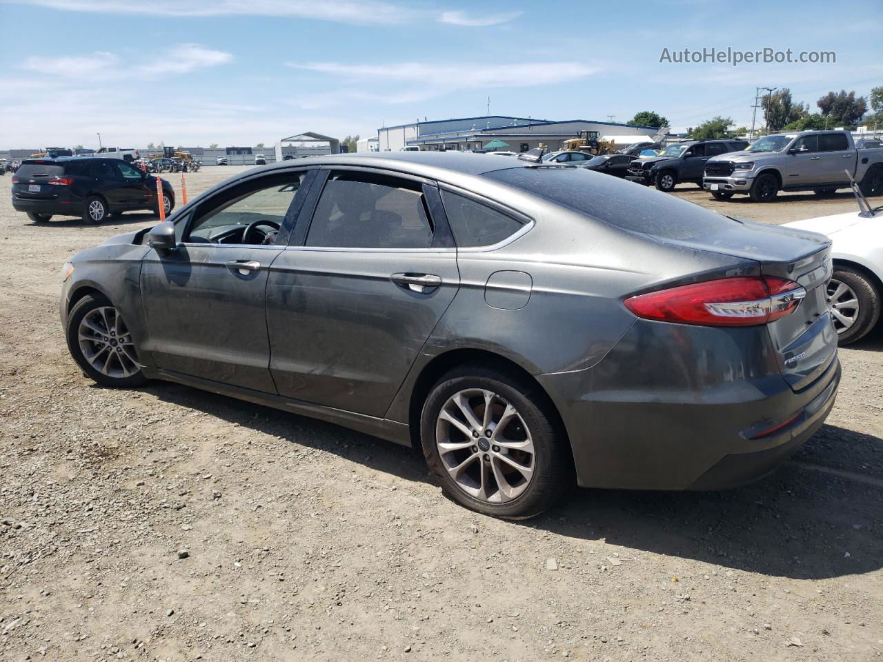 2020 Ford Fusion Se Gray vin: 3FA6P0HD1LR128898