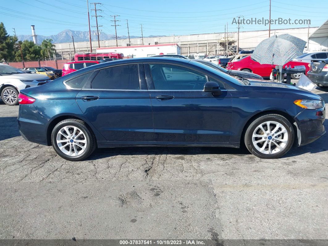 2020 Ford Fusion Se Синий vin: 3FA6P0HD1LR189619