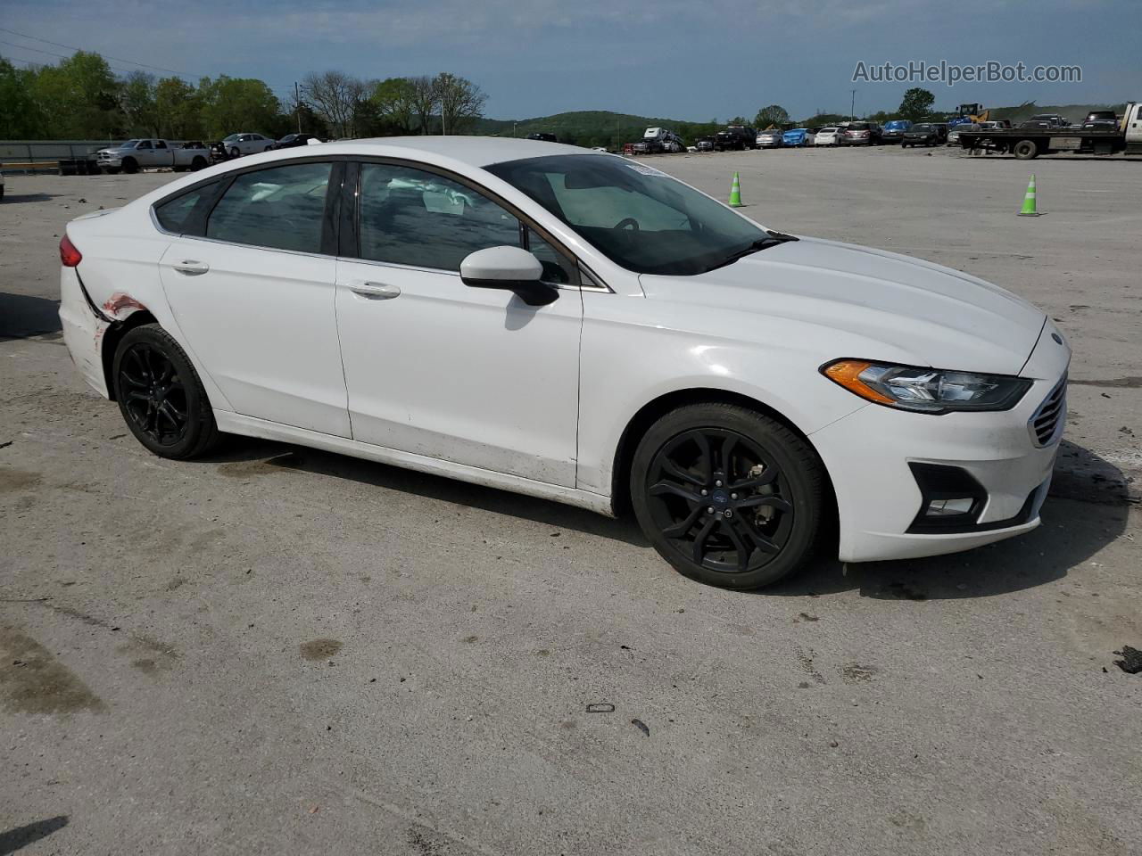 2020 Ford Fusion Se White vin: 3FA6P0HD1LR235241