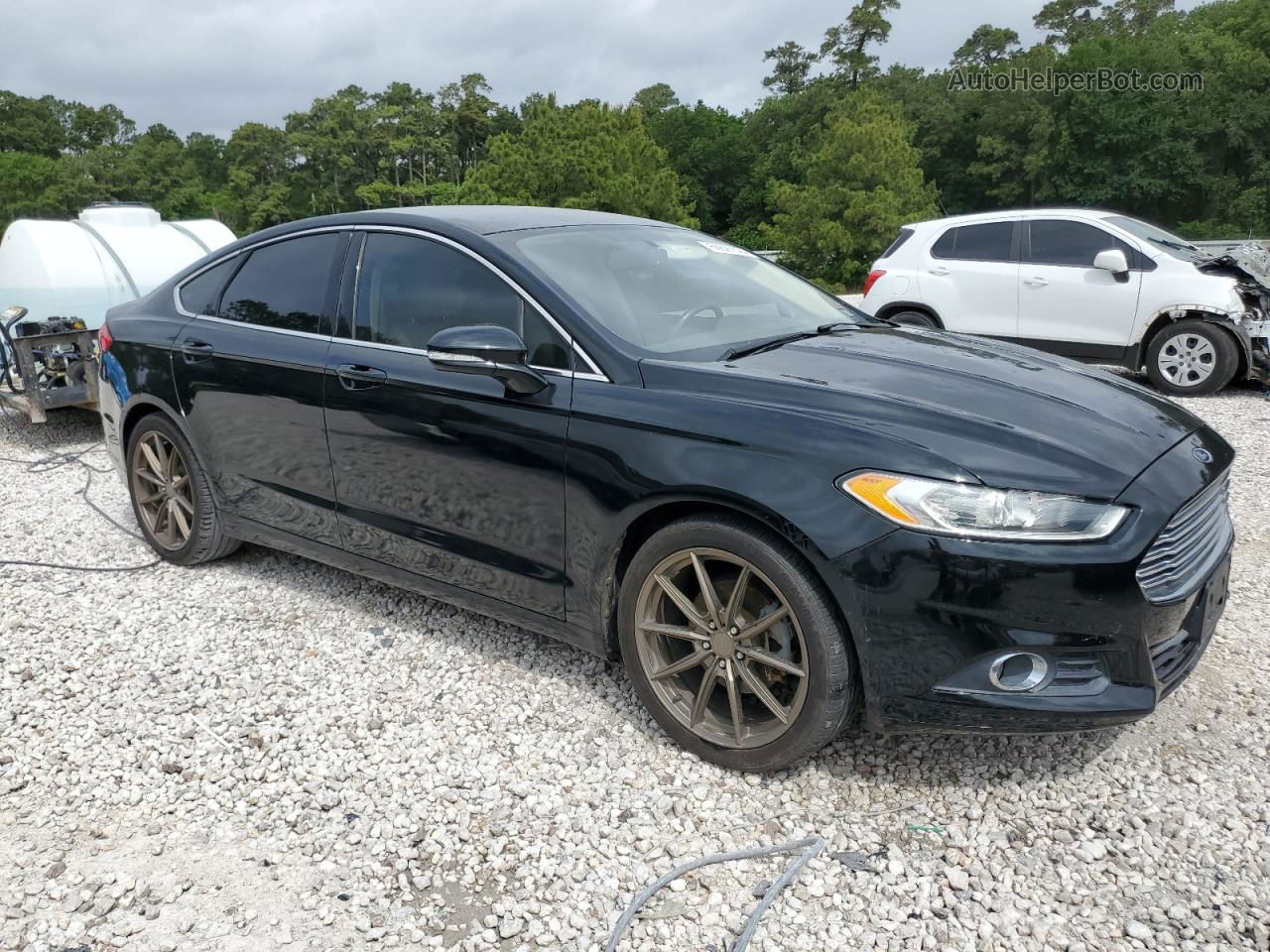 2014 Ford Fusion Se Черный vin: 3FA6P0HD2ER137029