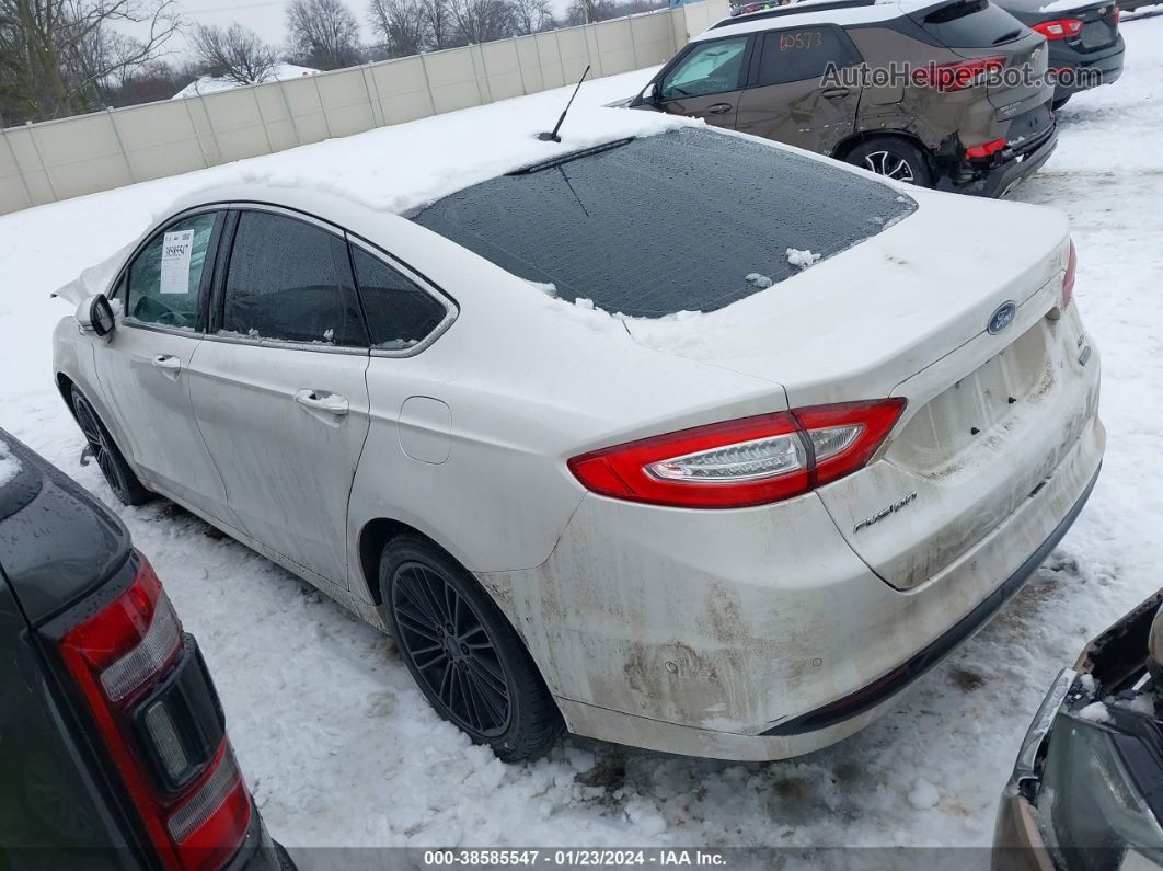 2014 Ford Fusion Se White vin: 3FA6P0HD2ER159029