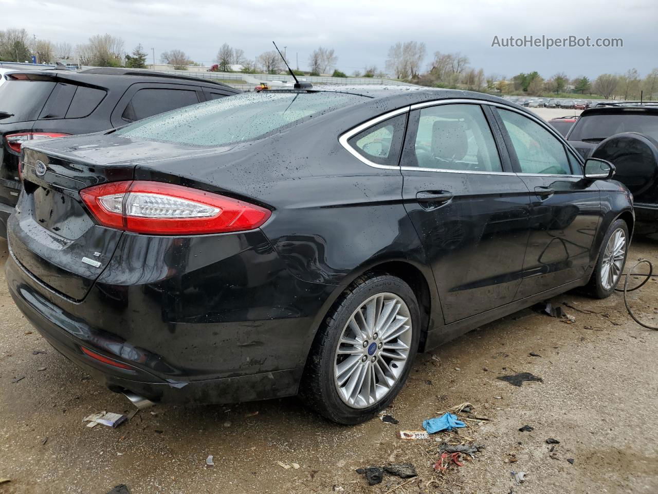 2014 Ford Fusion Se Черный vin: 3FA6P0HD2ER233968